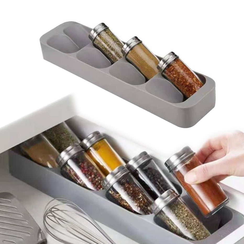 Easy Reach Spice Bottle Rack for Clutter-Free Cooking