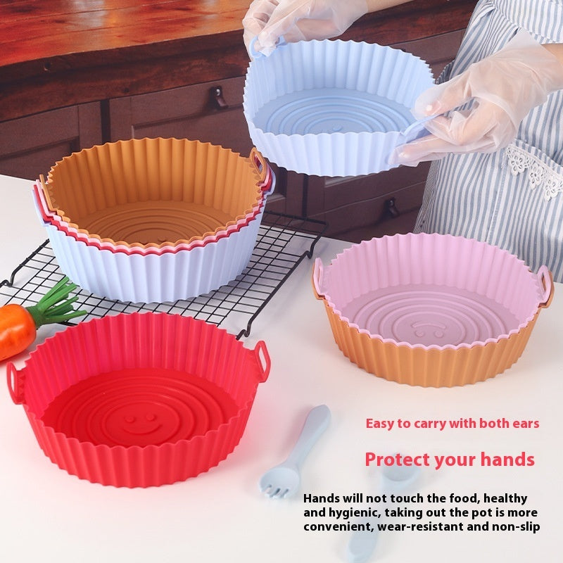 Mess-Free Air Fryer Silicone Basket Liner for Easy Cooking